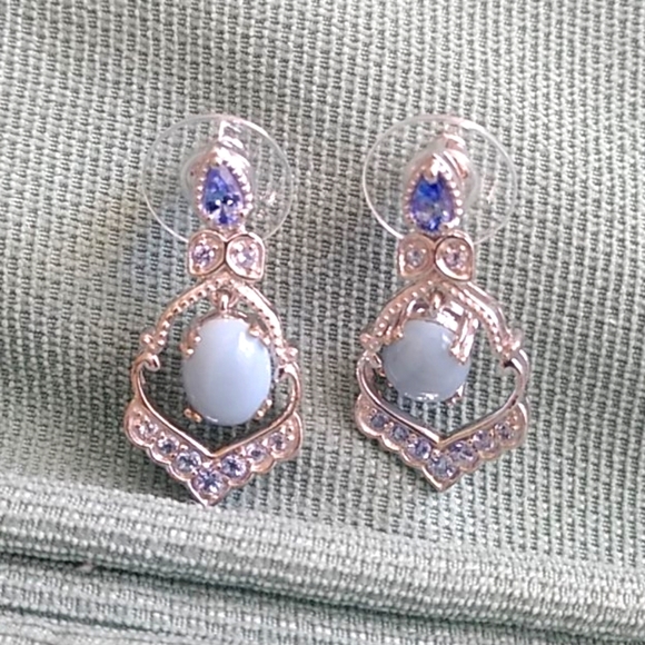 Jewelry - 💙💜 INDIA BLUE OPAL AND TANZANITE EARRING'S 💜💙